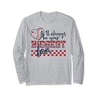 I'll Always Be Your Biggest Fan Baseball Mom Leopard Women's Long Sleeve T-Shirt