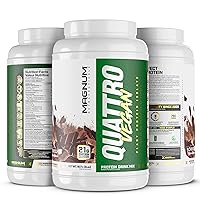 Magnum Nutraceuticals - Vegan Quattro Plant-Based Protein Powder Isolate- Chocolate 2lb