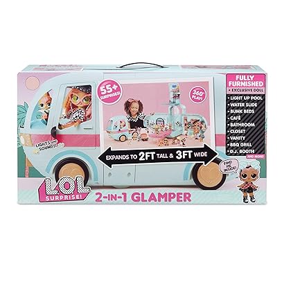 L.O.L. Surprise! 2-in-1 Glamper Fashion Camper with 55+ Surprises