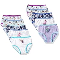 Disney Girls' Frozen 100% Combed Cotton Panty Multipacks with Elsa, Anna and Olaf in Sizes 2/3t, 4t, 4, 6 and 8