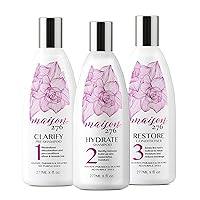 CLARIFY + HYDRATE + RESTORE Trio for Silver and Blonde Hair. Paraben, Sulfate, and DEA free. No Purple Dye. Pack of 3 – 8 oz. bottles