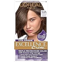 Excellence Cool Supreme Permanent Hair Color, Ash, 100 Percent Gray Coverage Hair Dye, Anti-Brass regimen includes gentle shampoo, and an anti-brass conditioner