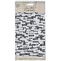 Tim Holtz Idea-ology Chitchat Word Stickers, Black and White Matte Cardstock, 1088 Stickers, TH92998, 1/8
