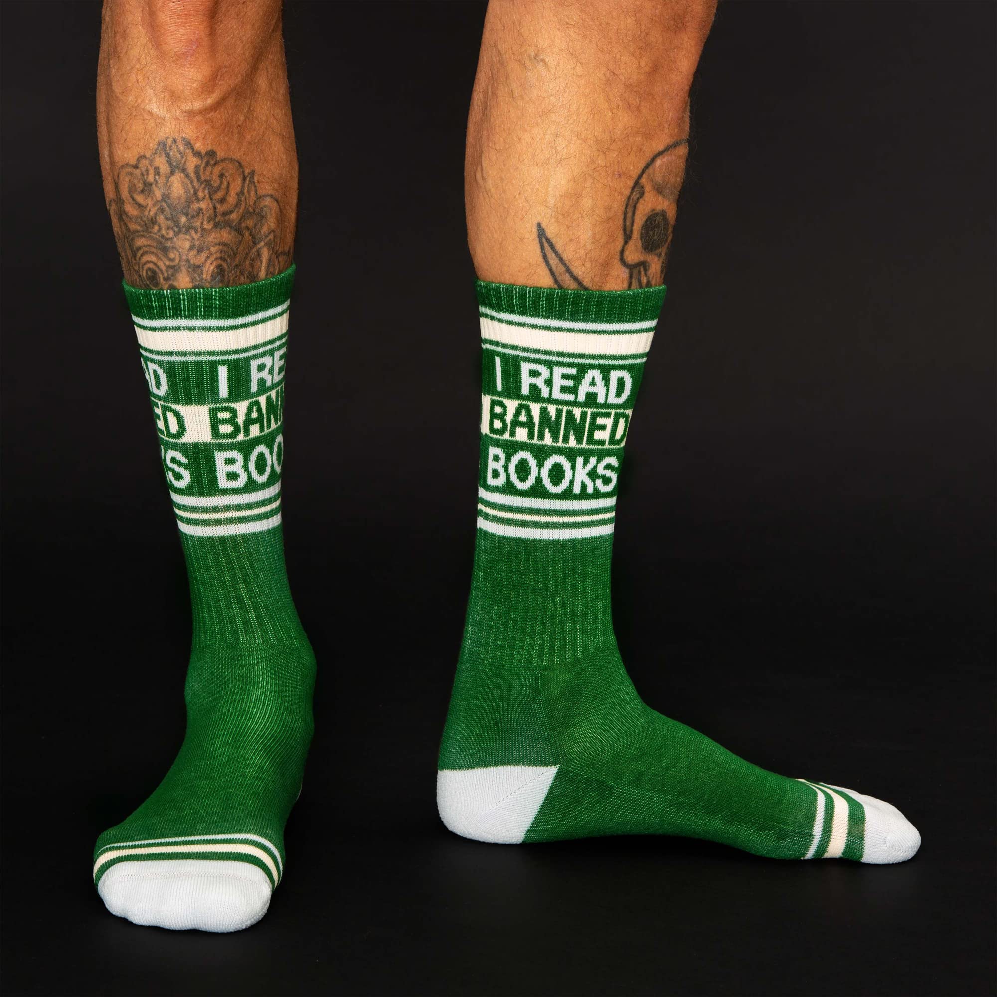 Gumball Poodle I READ BANNED BOOKS, Unisex Gym Socks