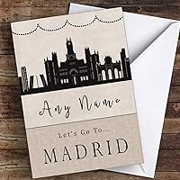 Surprise Let's Go to Madrid Personalized Card, Personalized Card, Surprise Card, Custom Greetings Card