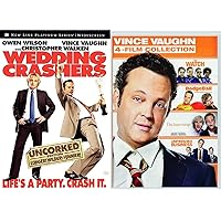 Crash with Vince Vaughn 5 Movie Comedy Pack Wedding Crashers (Uncorked- Longer! Wilder! Funnier! + The Internship / Dodgeball Underdog / Unfinished Business & The Watch (DVD Bundle Feature Films)