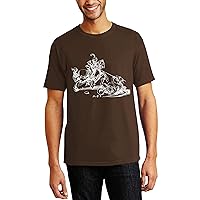 Men's Christian Mythology Saint George & The Dragon Renaissance Art Digital Print Crew Neck Tee Shirt