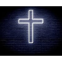 ADVPRO Cross Jesus Home Decoration Flex Silicone LED Neon Sign White st16s33-fnu0059-w