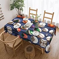 Sport Baseball Print Tablecloth for Rectangle Tables,Tablecloths Rectangular 54 X 72 Inch,for Kitchen Dining,Party,Holiday,Christmas