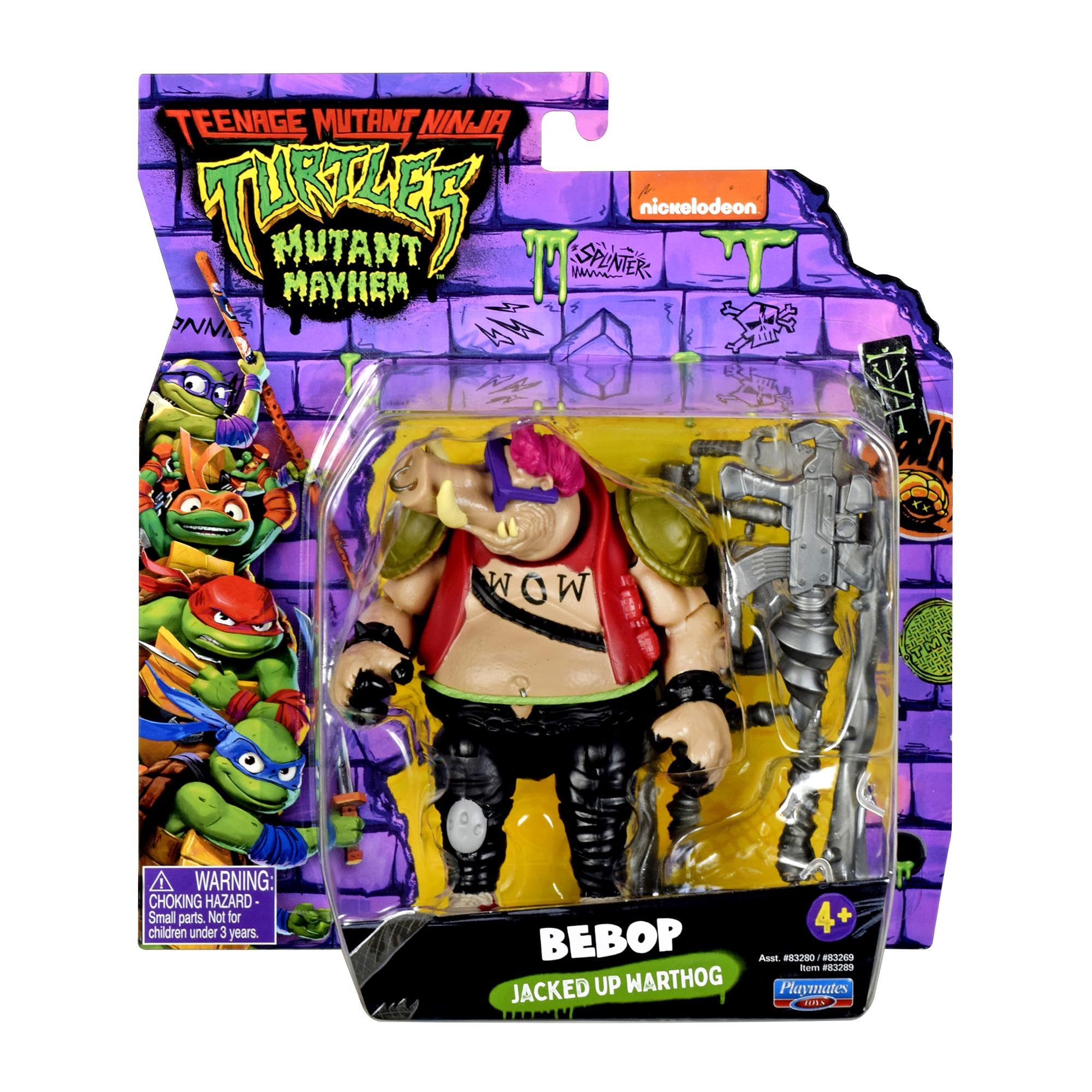 Teenage Mutant Ninja Turtles: Mutant Mayhem 4.5” Bebop Basic Action Figure by Playmates Toys