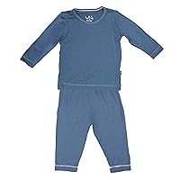 KicKee Pants Little Boys Basic Long Sleeve Pajama Set Twilight, 2T