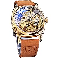 FORSINING Watches for Man, Retro Mechanical Watch Self-Wind Carved, Skeleton Automatic Watches