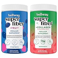 Bellway Super Fiber Powder + Fruit, Mixed Berry Super Fiber Powder + Collagen, Watermelon