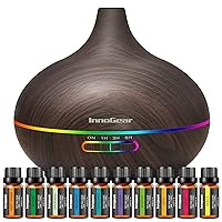  Essential Oil Diffusers for Home with Top 10 Oil Diffuser Gift  Sets, 550ml Aroma Diffuser for Essential Oils Large Room, Ultrasonic Cool  Mist Diffuser Auto Shut-Off 4 Timers 15 Colors (Yellow) 