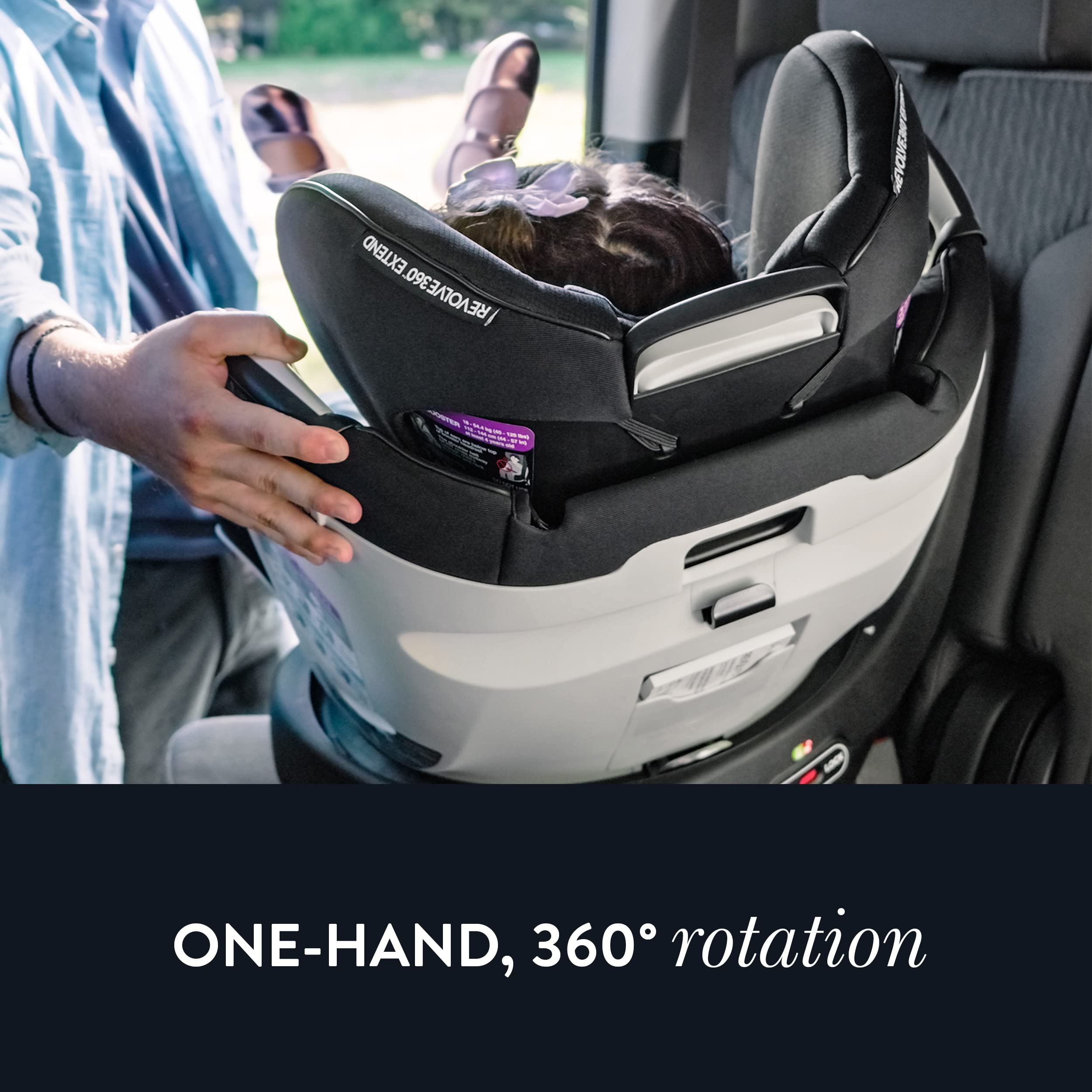 Evenflo Gold Revolve360 Extend All-in-One Rotational Car Seat with SensorSafe (Opal Pink)