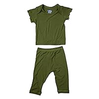 KicKee Pants Short Sleeved Pajama Set, Moss, Newborn