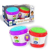 The Learning Journey Early Learning - Little Baby Bongo Drums - Electronic Musical Toddler Toys & Gifts for Boys & Girls Ages 12 Months & Up - Award Winning Musical Learning Toy, Multi