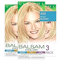 Balsam Permanent Hair Dye, 600 Palest Blonde Hair Color, Pack of 3