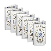 ZIG-ZAG Rolling Papers - Original White 70 mm Paper - Natural Gum Arabic - Thin Glue Sealing Line - 6 Booklets with 32 Papers per Booklet,32 Count (Pack of 6)