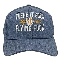 There It Goes My Last Flying F*ck Hat Funny Care Free Butterfly Joke Cap Funny Hats Funny Sarcastic Novelty Hats for Men Navy - Standard