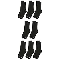 Medipeds Mens 8 Pack Diabetic Crew Socks With Non-Binding Top