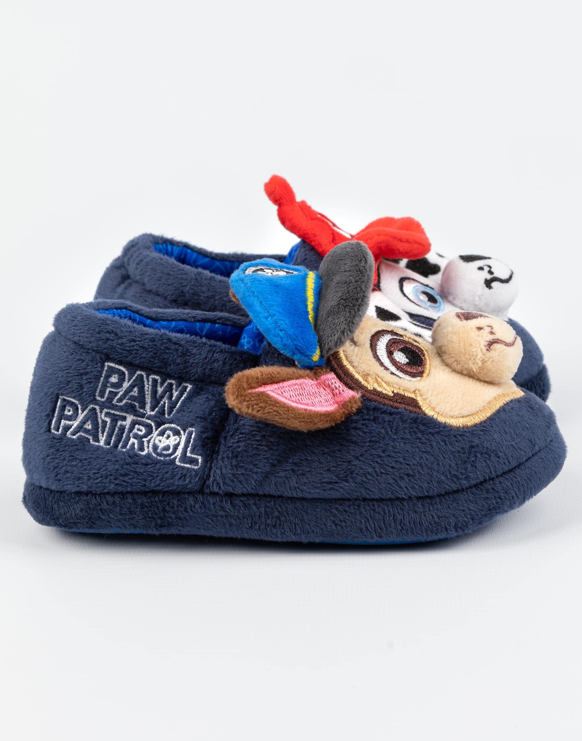 Paw Patrol Slippers Kids Toddlers | Girls Boys Animated Rescue Pups 3D Ears Chase Marshall Slip On House Shoes