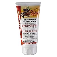 Hand Cream with Sea Buckthorn and Cocoa Butter for Intensive Care - Retinol Anti-Aging Hand Cream for Youth Looking - Boosts Skins Firmness