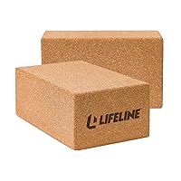 Fitness Cork Yoga Block - Sustainable Home Gym Workout Equipment for Yoga, Pilates and General Fitness