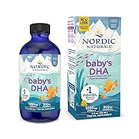 Nordic Naturals Baby’s DHA, Unflavored - 4 oz - 1050 mg Omega-3 + 300 IU Vitamin D3 - Supports Brain, Vision & Nervous System Development in Babies - Non-GMO - 24 Servings