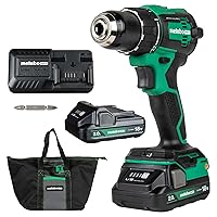 Metabo HPT 18V MultiVolt™ Cordless Driver Drill Kit | 620 in-lbs of Torque | Compact | Reactive Force Control | 22 + 1 Clutch Settings | LED Light | Belt Hook | Lifetime Tool Warranty | DS18DEX