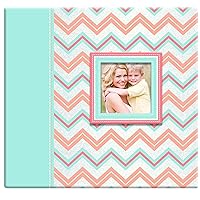 MCS Expandable 10-Page Glitter Chevron Scrapbook Album with Photo Opening Cover and 12 x 12 Inch Pages, 13.5 x 12.5 Inch, Pastel