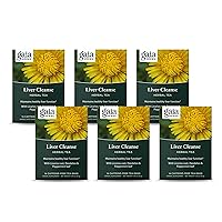 Gaia Herbs Liver Cleanse Herbal Tea - Supports Liver Health & Detoxification, with Schisandra for Antioxidant Support, 16 Tea Bags (Pack of 6)
