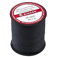 SINGER 67110 Button & Carpet Sewing Thread, 50-Yards, Black, 3.80 x 1.50 x 2.50 inches