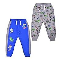 Disney Boy’s Jogger Pants Set of 2 Sweatpants with Toy Story Print, Navy/Grey/Blue/White/Black