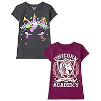 Girls' Unicorn Short Sleeve Graphic T-Shirts, Multipacks