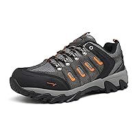 NORTIV 8 Men's Waterproof Hiking Shoes Leather and Women's Lightweight Hiking Shoes Breathable Mesh Walking Sneakers