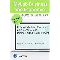 MyLab Accounting with Pearson eText -- Access Card -- for Pearson's Federal Taxation 2021 Corporations, Partnerships, Estates & Trusts MyLab Accounting with Pearson eText -- Access Card -- for Pearson's Federal Taxation 2021 Corporations, Partnerships, Estates & Trusts Printed Access Code
