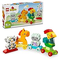 LEGO My First Duplo Animal Train Toy with Wheels for Babies, Animals to Build with Creativity, Children's Educational Game, Birthday Gift for Children 1.5 Years and Over 10412
