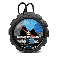 Camco TRAC Outdoors Fishing Barometer | Features an Adjustable Pressure Change Indicator with Reference Marker & Color-Coded Dial | Easily Calibrates to Local Barometric Pressure (69200)