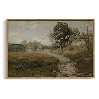 InSimSea Framed Canvas Wall Art Home Decor | Vintage Countryside Landscape Farmhouse Decor | Framed Canvas Wall Art for Living Room Decor | French Country Decor Wall Prints 24x36inch