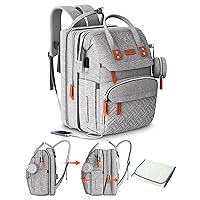 Extra Large Diaper Bag Backpack, Multifunctional Diaper Bag, Expandable Diaper Bag, UG Grey