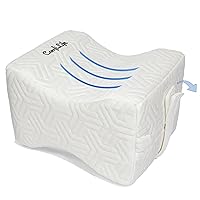 ComfiLife Knee Pillow for Side Sleepers - Firm Support Cooling Memory Foam Leg Pillow for Sleeping - Sciatica Pain Relief, Knee & Back Relief - Water Resistant Between Legs Pillow - Ergonomic Contour