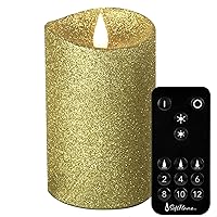 Real Wax Flameless LED Candles with Remote Control, 3