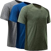 BALENNZ Workout Shirts for Men, Moisture Wicking Quick Dry Active Athletic Men's Gym Performance T Shirts