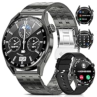 Smart Watches for Men Bluetooth Call (Answer/Make Call), 1.39'' IP68 Smartwatch for Android Phones and iPhone Compatible with Heart Rate/SpO2/Blood Pressure, Voice Assistant, Calculator, Pedometer