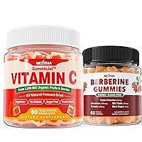 Bundle - Whole Food Vitamin C 60 Gummies Counts + Berberine Gummies 60 Counts