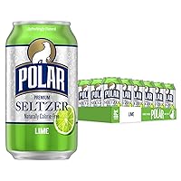 Polar Seltzer Water Lime, 12 fl oz cans, 18 pack