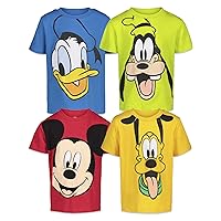 Mickey Mouse Pluto Donald Duck Goofy Baby 4 Pack T-Shirts Infant to Big Kid