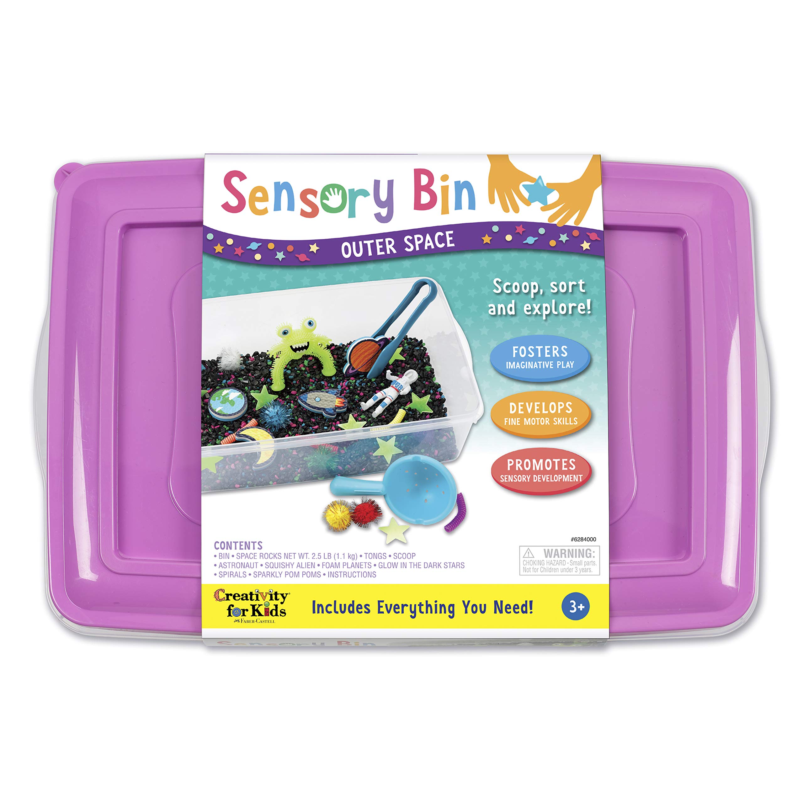Creativity for Kids Sensory Bin: Outer Space - Preschool and Toddler Sensory Toys, Fine Motor Skills Toys and Sensory Activities for Kids Ages 3+