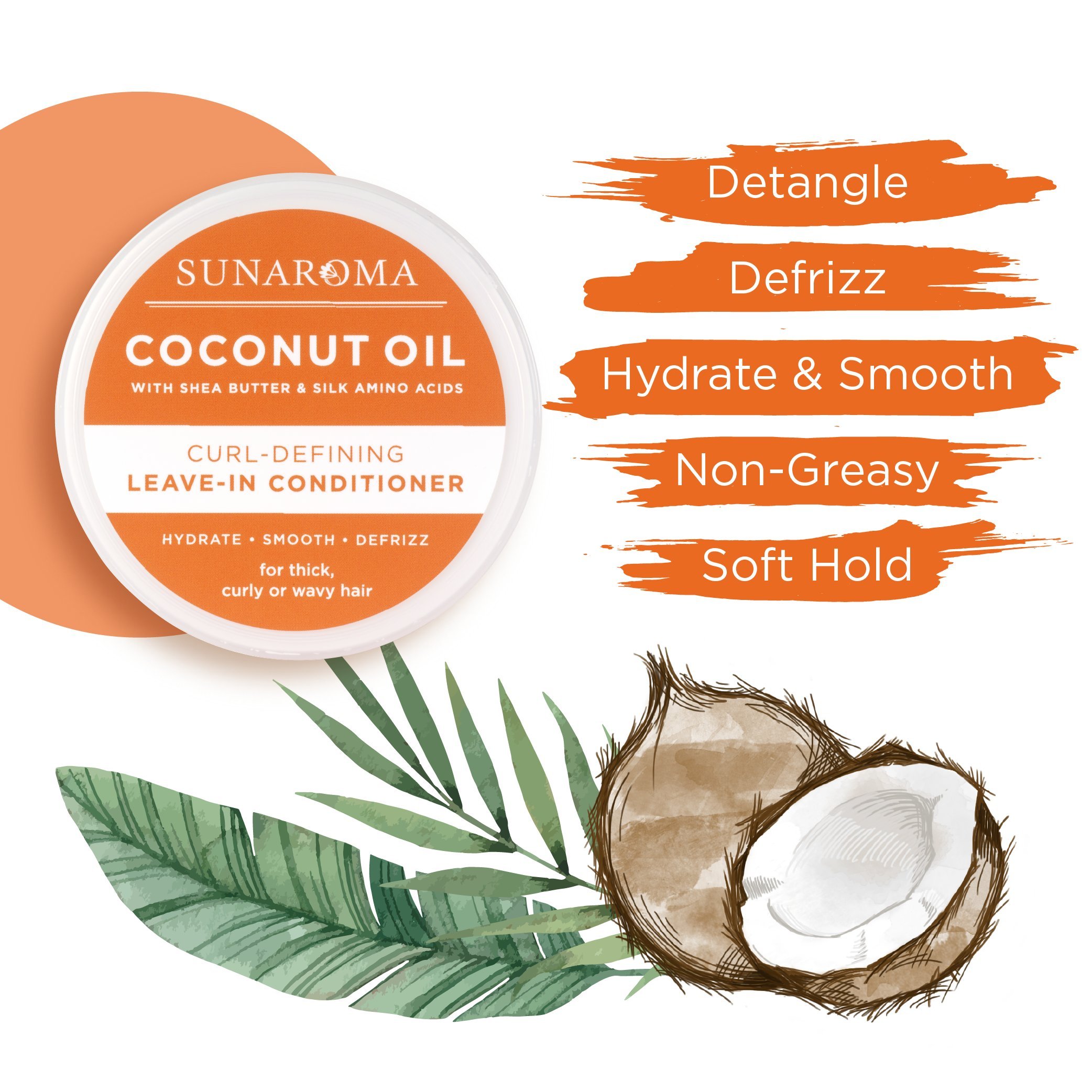 Sunaroma Coconut Oil Leave In Conditioner